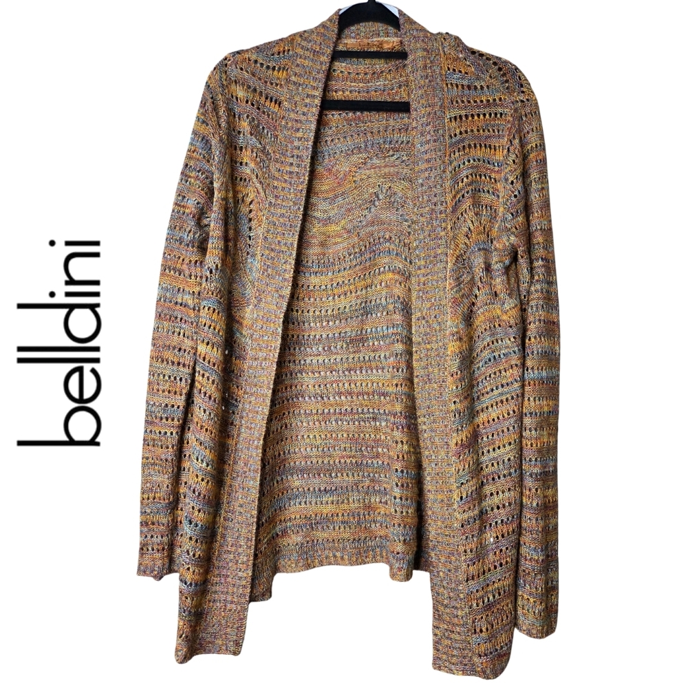 Belldini Women's Colorful Open Knit Cardigan
